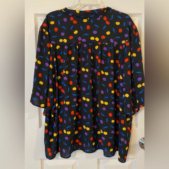 ModCloth Cherry Print Blouse 4X - Picture 2 of 11